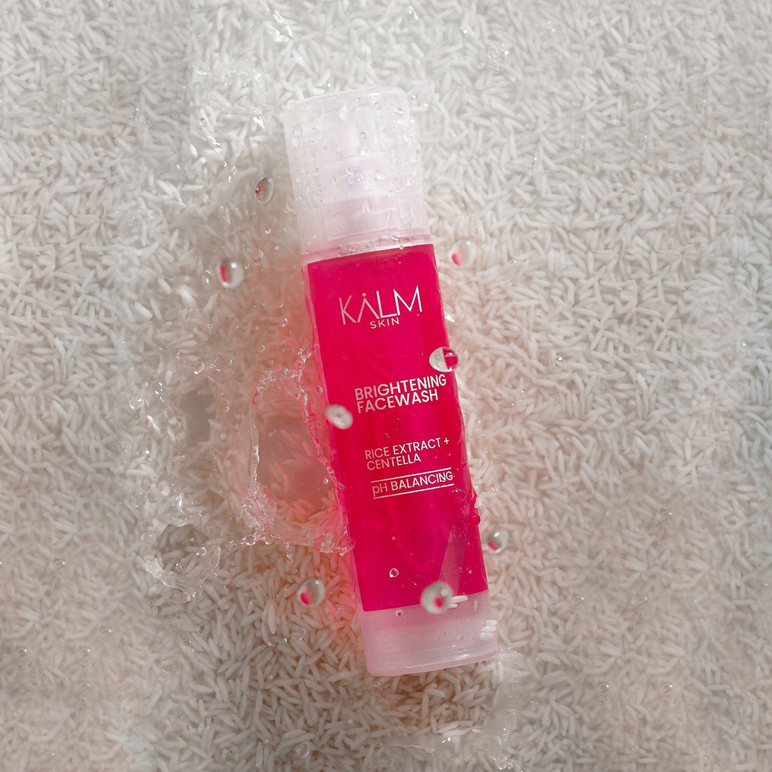 Rice Brightening skincare routine with facewash serum moisturiser
