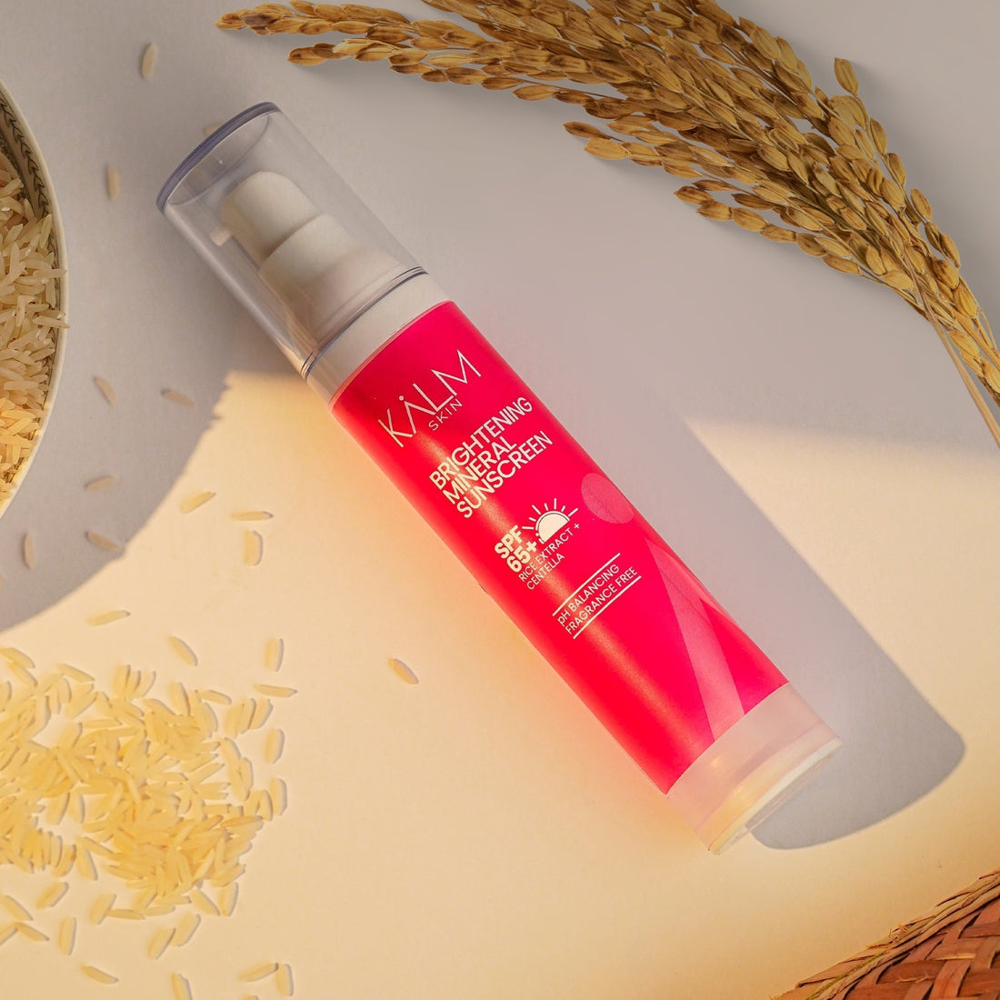 KALM SKIN rice routine facewash serum moisturiser sunscreen