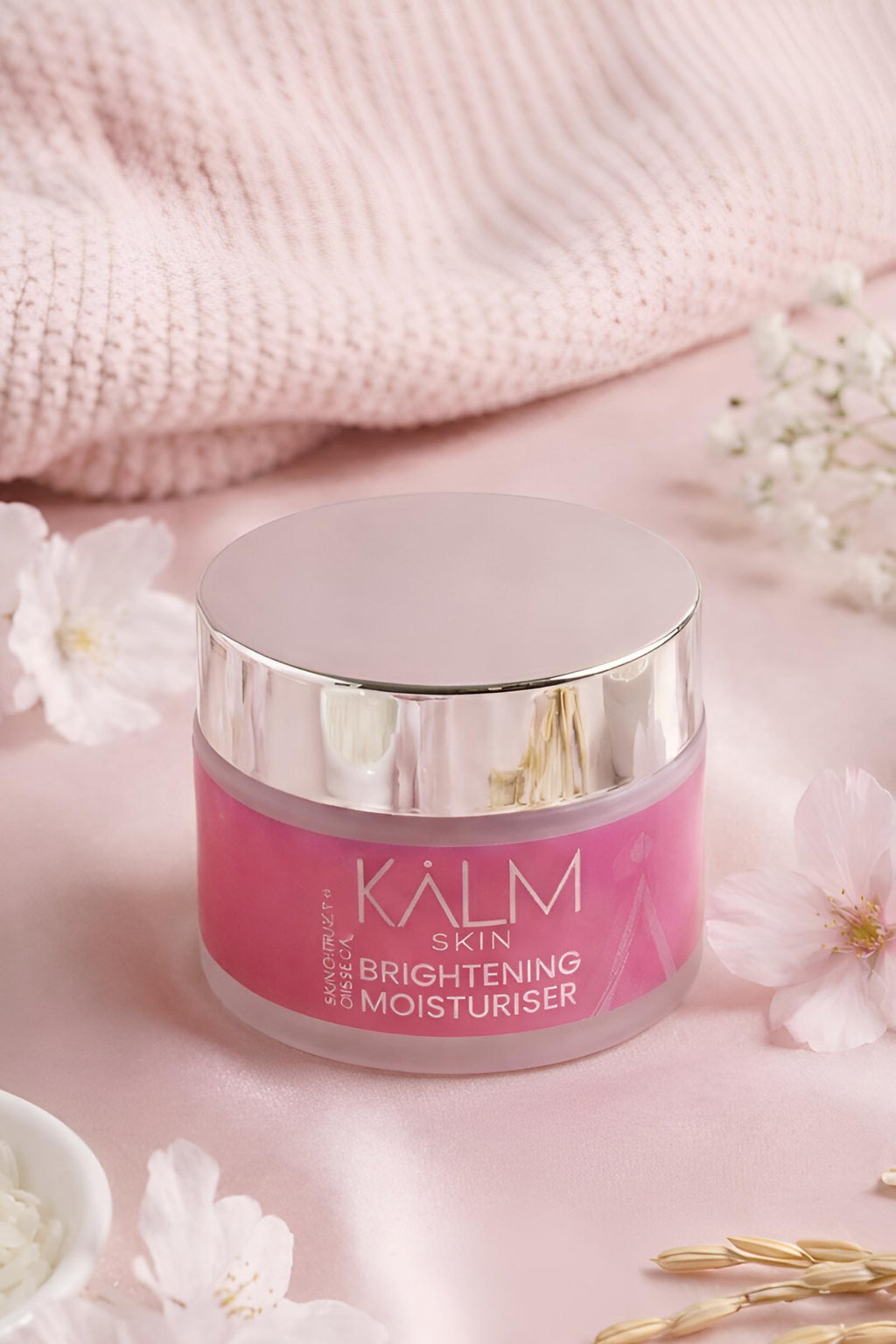 KALM SKIN Rice Brightening Moisturiser 50g with rice extract, niacinamide and centella asiatica for hydrated glowing glass skin